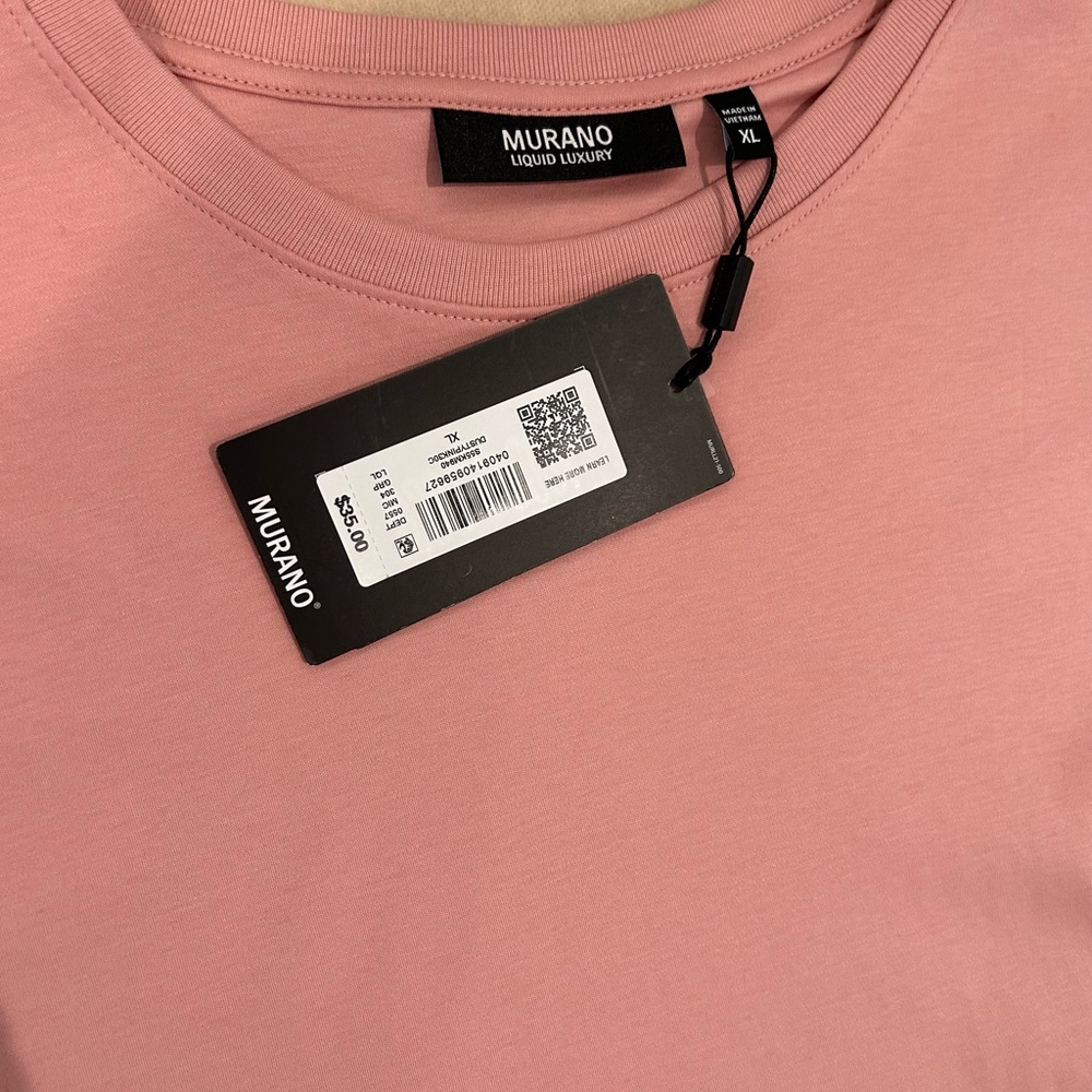 Murano Men's Soft Pink Short Sleeve Tee-NWT